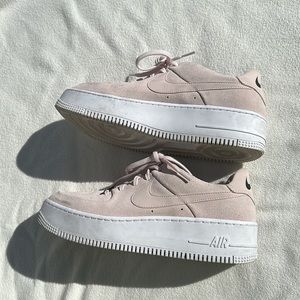 Light Pink Air Force Ones (platform)